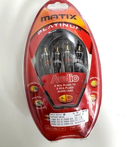 Matix Platinum Audio 2 enchufes RCA a 2 enchufes RCA 10 pies PAL 142-3 24 K NUEVO - Imagen 1 de 10