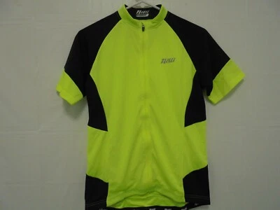 Jersey de ciclismo amarillo de alta visibilidad talla 12 manga corta bolsillos traseros cremallera completa Foto 1 de 2