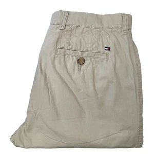Tommy Hilfiger Beige Flatfront Chino Hose Pants Größe Herren W32 L32 - Bild 1 von 12