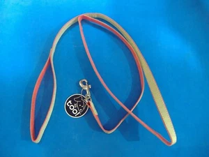 6'  DOG LEASH 5/8" WIDE FOR LIGHTWEIGHT OR GENTLE DOG GREEN/ORANGE - Picture 1 of 3