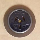 federation antique brass power point,outlet,switch socket on pine wood block
