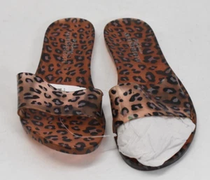 Matisse Anthropologie Casual Slides Medium Jelly Leopard Print Sandals Size 7M - Picture 1 of 10