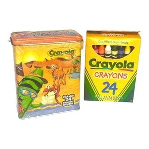 VTG 1998 Crayola Discovery Desert Oasis TIN + 24 CRAYONS Limited Edition # 5 - Picture 1 of 5