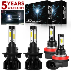 For Mini Cooper 2007-2018 6000K Combo LED Headlights High Low Fog Light Bulbs 4x - Picture 1 of 13