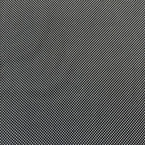 Vtg 70s Black Polyester Crepe with White FLOCKED Swiss Dot 2yds+ - Picture 1 of 4