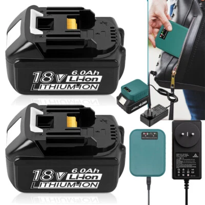 6000mAh Akku Für Makita 18V 6.0Ah BL1860B BL1850 BL1840 BL1830 / Ladegerät DE