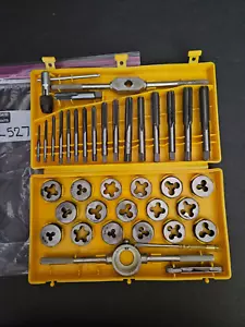 40 PC TAP & DIE SET NATIONAL COARSE & FINE & PIPE COMBINATION THREAD (TL527) - Picture 1 of 4