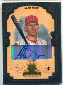 2004 Diamond Kings DK Signatures Framed Gold Baseball Card #40 Adam Dunn/5 AUTO