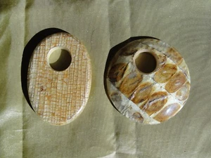 Balsa Wood Focal GoGo Donut Bead Drop Pendants - New - Picture 1 of 5