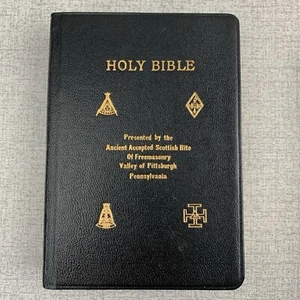 Santa Biblia 1957 edición masónica KJV por Holman Pittsburgh Pennsylvania - Imagen 1 de 15