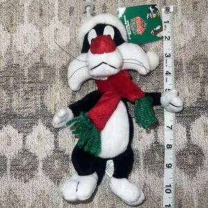 Warner Bros. Studio Store Santa Sylvester Bean Bag Christmas Vintage NEW 9in - Picture 1 of 6