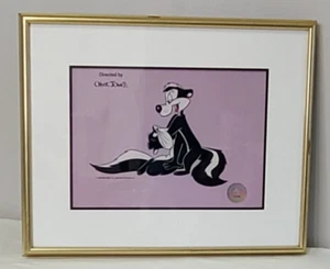 Pepe Le Pew Serigraph Cel #04346 Chuck Jones 1992 Warner Bros COA Framed Looney - Picture 1 of 24