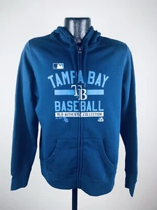 Women’s Tampa Bay Rays MLB Navy Team Property Full Zip Fleece Hoodie NWT Large - Picture 1 of 4