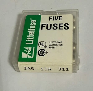 4ea Littelfuse  Fuses 3AG 15AMP - Picture 1 of 1