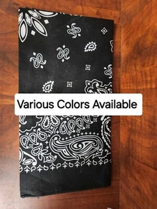 Bandanas Paisley oder solide Drucke tragbar 22x22 Neu! - Bild 1 von 35
