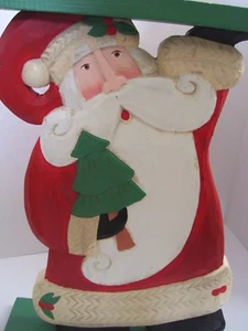 Estante Papá Noel Madera Tallada Independiente Decoración Navidad Vacaciones 18.5" - Imagen 1 de 11