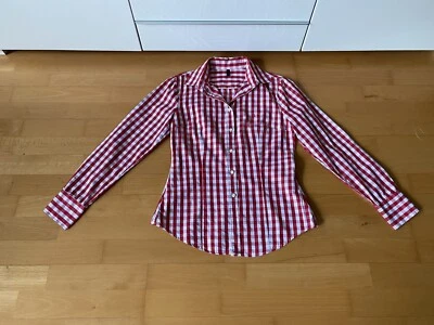 UNITED COLORS OF BENETTON BLUSE ROT-WEISS KARIERT WIESN DIRNDL OKTOBERFEST S/36 - Bild 1 von 4