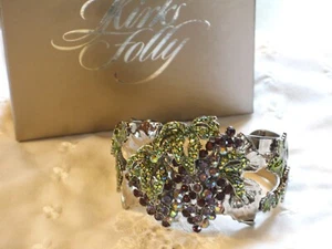 Kirks Folly VINEYARD GODDESS Cuff Bracelet Silvertone - Picture 1 of 7