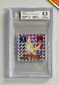Pokemon 1996 BGS 6.5 Dragonite Silver Foil #184 Set Hyper Sticker Amada Japanese - Imagen 1 de 2