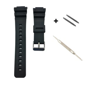 Black PU Watch Band Strap Fits For G Shock G-Shock 9052 Series DW-9052 DW-9051 - Picture 1 of 4