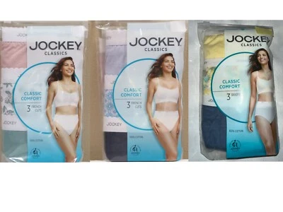 New 3 Pack Jockey Cotton Classic Briefs Underwear Panties Sizes 7 9 & 10 - Image 1 of 4