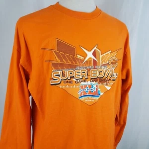 Chicago Bears Super Bowl XLI One Dream One Game, Long Sleeve T-Shirt XL Orange - Picture 1 of 7