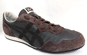 ONITSUKA TIGER Serrano RARE LEATHER Black Brown Men's US 10/44 Running Shoes * - Imagen 1 de 12