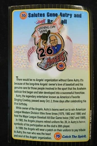 Anaheim Angels 1999 día inaugural - 76 Salutes Gene autry y pasador de botones de béisbol - Imagen 1 de 4