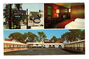 Tarjeta postal vintage Meadowbrook Motel, Route 1, St. Stephens, N.B - Imagen 1 de 2