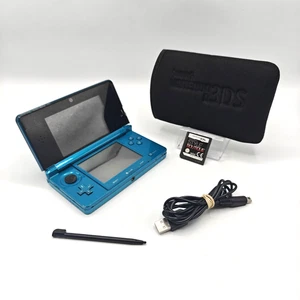 Console Nintendo 3DS Azzurro Completo di Cavo di Ricarica e Gioco in Regalo - Imagen 1 de 12