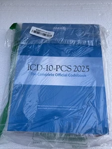 ICD-10-PCS 2025 The Complete Official Codebook by AMA NEW SEALED FREE SHIPPING - Foto 1 di 2