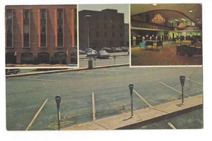 Postal Spencer West Virginia Multivista Primer Banco Nacional y Plaza de Estacionamiento - Imagen 1 de 2