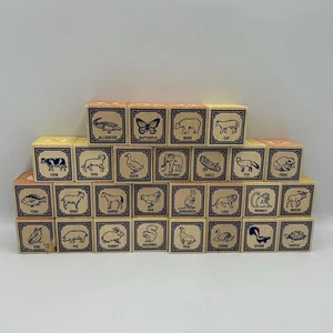 Uncle Goose Classic ABC Blocks with Wagon - Made in The USA Incomplete - Picture 1 of 5