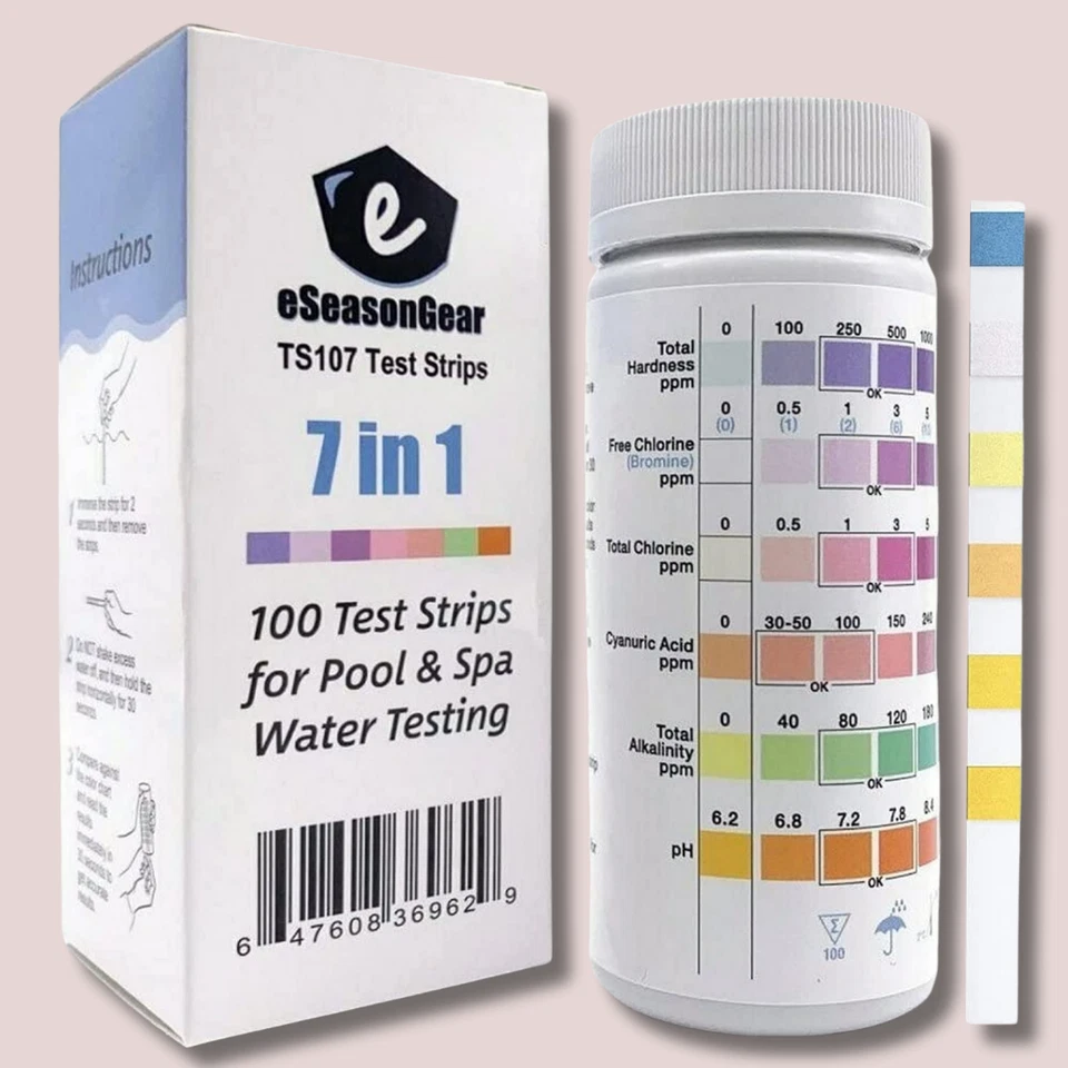 eSeasongear SALT-3050 TS107 COMBO Meter Test Strip COMBO for Salt Wate Pool