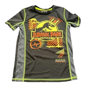 Jumping  Beans  Boys Jurassic Park Dinosaurs Gray & Neon Active T-Shirt Size 7 - Picture 1 of 7