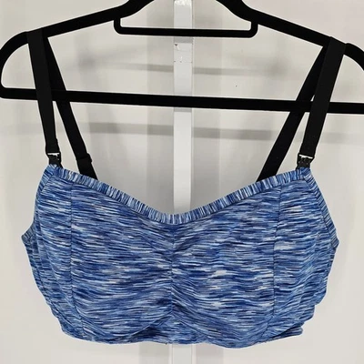 Motherhood Maternity Womens Sz 1X Nursing Bra Blue White Striped - Image 1 of 4