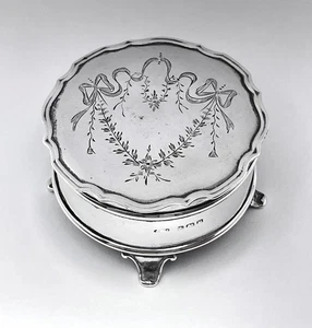 SILVER TRINKET BOX LONDON 1919 JOSEPH GLOSTER - Picture 1 of 7