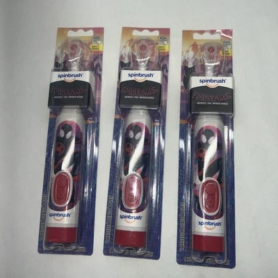 Cepillo giratorio Spider Man para niños con pilas ADA aceptado por cepillo de dientes, paquete de 3 Foto 1 de 3