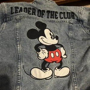 Disney Jacket Mickey Mouse Patch Denim Jean Embroidered Mickey Mouse club house - Picture 1 of 5
