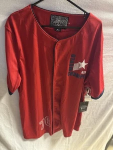 Brooklyn Cloth MFG Co Men's USA Ball shirt Polyester Size XL. NWT Red - Picture 1 of 3