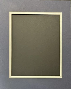 11” X 14” Regular Double Matting For 8”x 10” Photos-Color: Navy Blue And Silver. - Picture 1 of 1