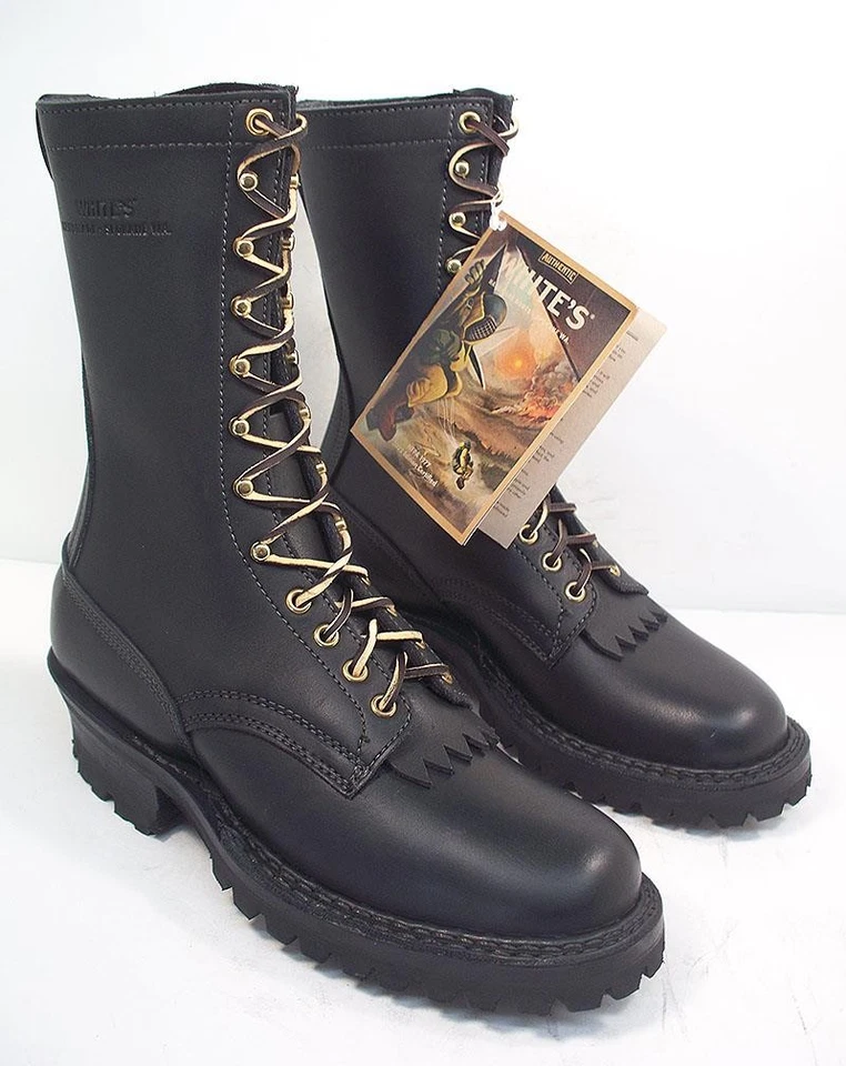 Botas de trabalho White's Boots masculinas 9 D originais Smokejumper biqueira macia - Imagem 1 de 4