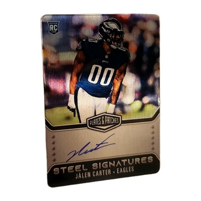 2023 Panini Plates & Patches Jalen Carter Steel Signatures Rookie Auto /300 - Image 1 of 2