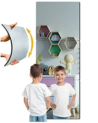 NC Plexiglass Acrylic Soft Mirror Non-Glass shatterproof Mirror 4 Pack,12"x12" - Image 1 of 4