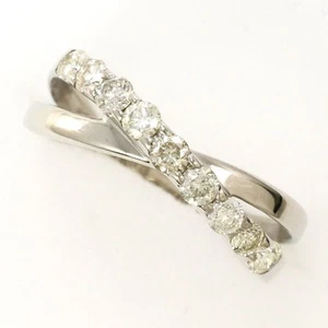 Jewelry 10K White gold ring 6 size Diamond 0.30 About1.4g Free shipping Used - Picture 1 of 7