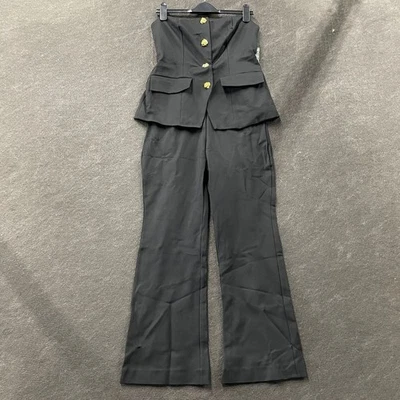 Macacão Feminino MAEVE By Anthropologie Sem Alças Twofer Tamanho MP Preto - Imagem 1 de 4