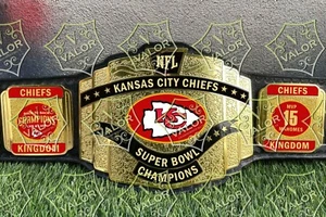 Kansas City Chiefs Back to Back Champions Super Bowl LVIII NFL Belt 4mm Zinc - Picture 1 of 1