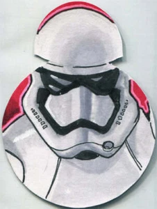 Star Wars Last Jedi Sketch Card (BB-8 Shaped) of Stormtrooper by Andy Duggan - Picture 1 of 1