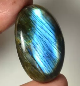 Blue Flash Labradorite 74.90 Ct. Unheated Natural Oval Cabochon Loose Gemstone - Picture 1 of 7