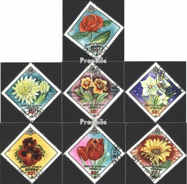 Mongolia 1560-1566 (edición completa) usado 1983 flores Foto 1 de 1